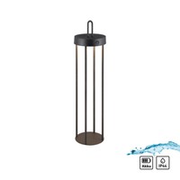 Led Akku Tischlampe Schwarz 50Cm Touchdimmer IP44 Gartenleuchte Tischleuchte