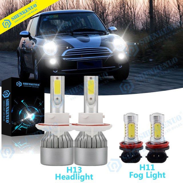 6000K Bulbs For Mini Cooper 20092017 Combo H13+H11 H8 LED Headlight
