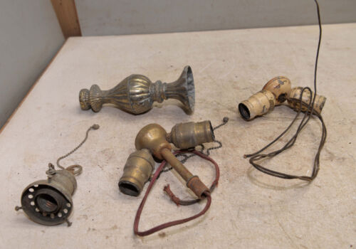Vintage light fixture & parts collectible lamp lighting parts repair victorian - Photo 1/9