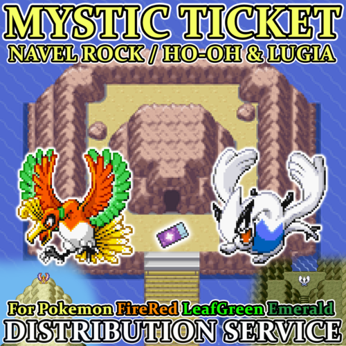 Pokemon Mystic Ticket Navel Rock Ho-oh Lugia Event for FireRed LeafGreen Emerald - Picture 1 of 11