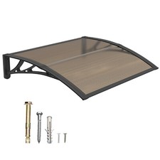 Vordach Haustürvordach 80-200CM Kunststoff Pultvordach Tür Überdachung Haus Dach