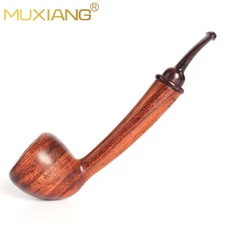 Freehand Rosewood Tobacco Pipe Handmade Bent Stem Smoking Pipe 10 Accessories