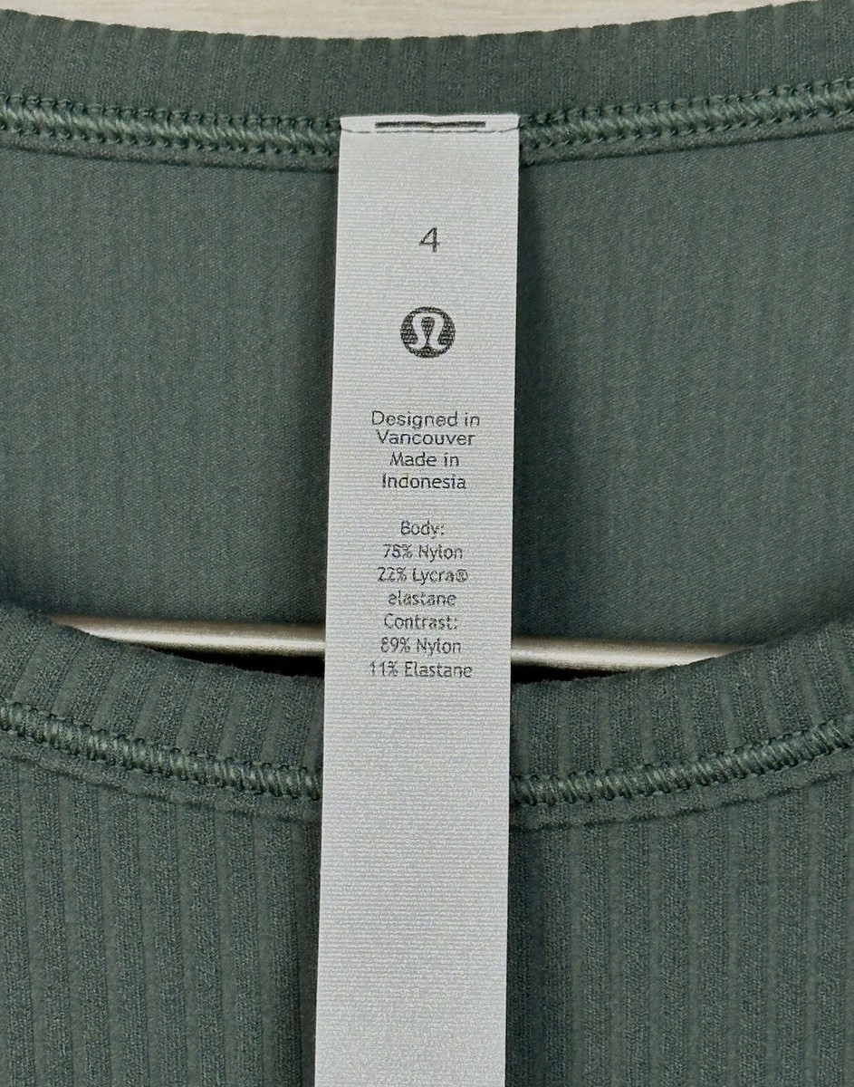 Lululemon All It Takes Long Sleeve Ribbed Nulu Size 4 Dark