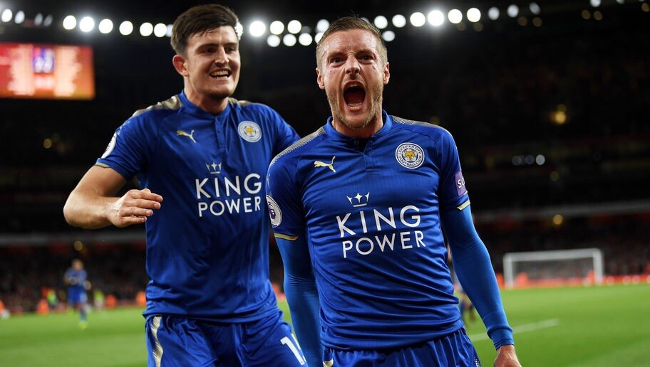 BNWT Puma Leicester City VARDY Shirt 2017 / 18 Mens Small Top S