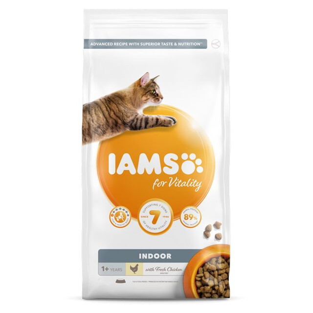 Iams Vitality Indoor Cat Food With Fresh Chicken 2Kg - Image 2