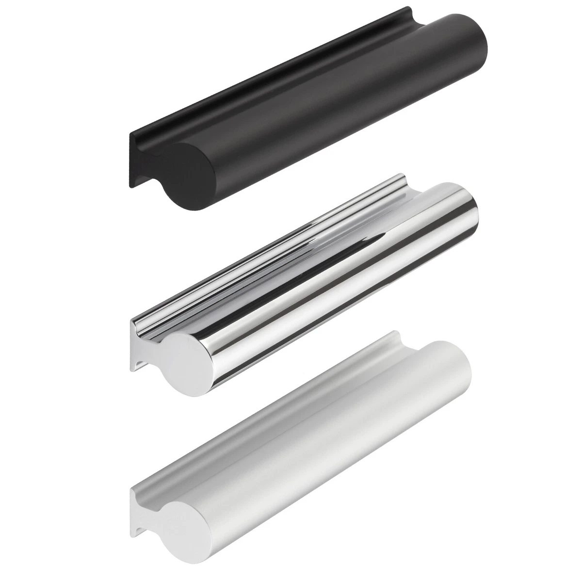 Produktbild von Voleseni™ Möbelgriffe Aluminium Relinggriff Handgriff Griff Für Küche Schublade, Tür, Schränke,Hause Büro Dekoration (32mm, Schwarz
