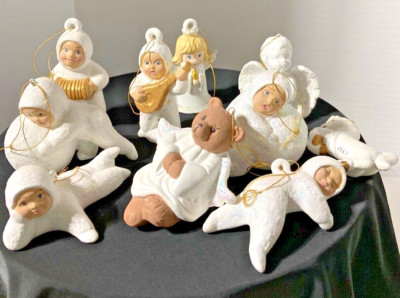 Alberta's Ceramic Mold snow babies , set of 10 Vintage
