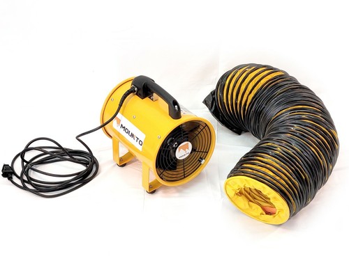 Portable 200 Watt Cylinder Fan with 25ft Vinyl Duct Hose (8in Diameter)