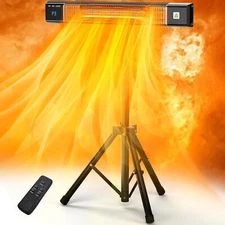 Patio Heater,1500W Outdoor Heater with Remote, 24H Timer,Quiet Operation,3 Heat