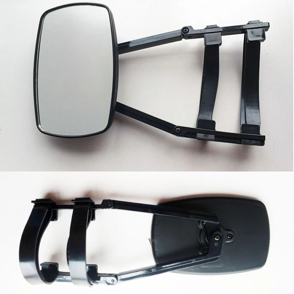 2X Espejo de remolque con clip para remolque transporte seguro extensión ajustable universal Foto 4 de 4