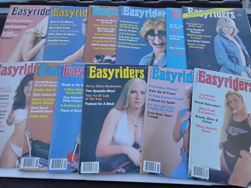 Easyriders Motorcycle Magazine 1984 Lot of 12,David Mann Poster