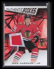 MIKE HARDMAN 2021-22 SP Game Used Hockey Authentic Rookies Jersey Patch - CHI