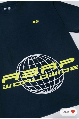 A$AP Asap WORLDWIDE Globe T-Shirt Large 