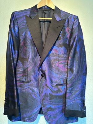 TOM FORD AGATE PURPLE TUXEDO JACKET 50 R