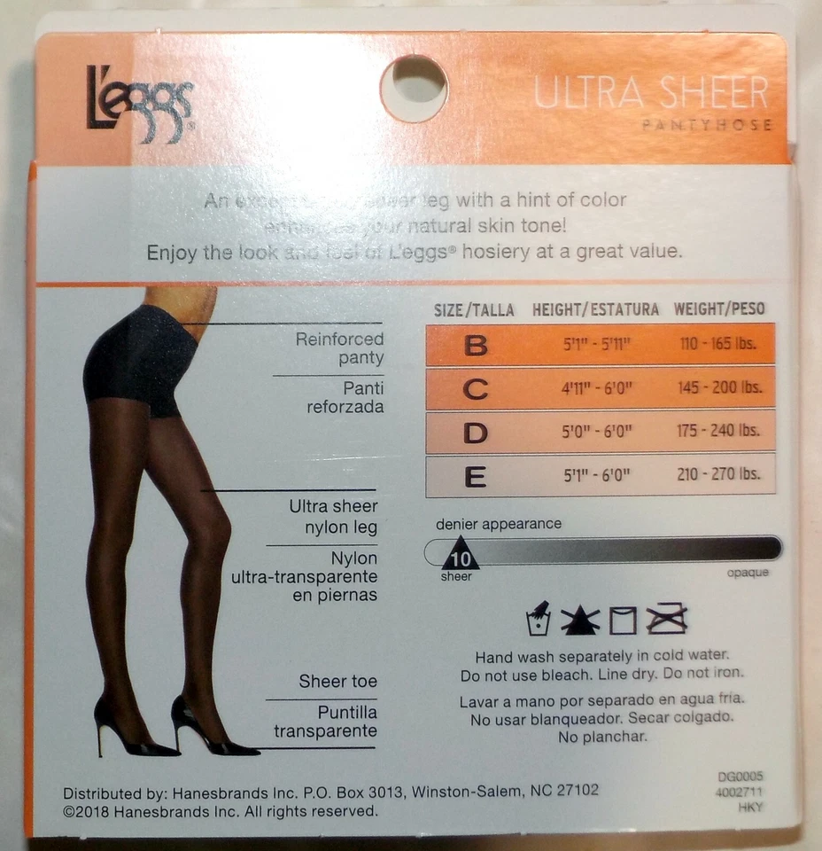 5-Pair New Hose Pantyhose, L'eggs Ultra Sheer Reinforced-Panty DG0005 Coffee C - Image 3 of 4