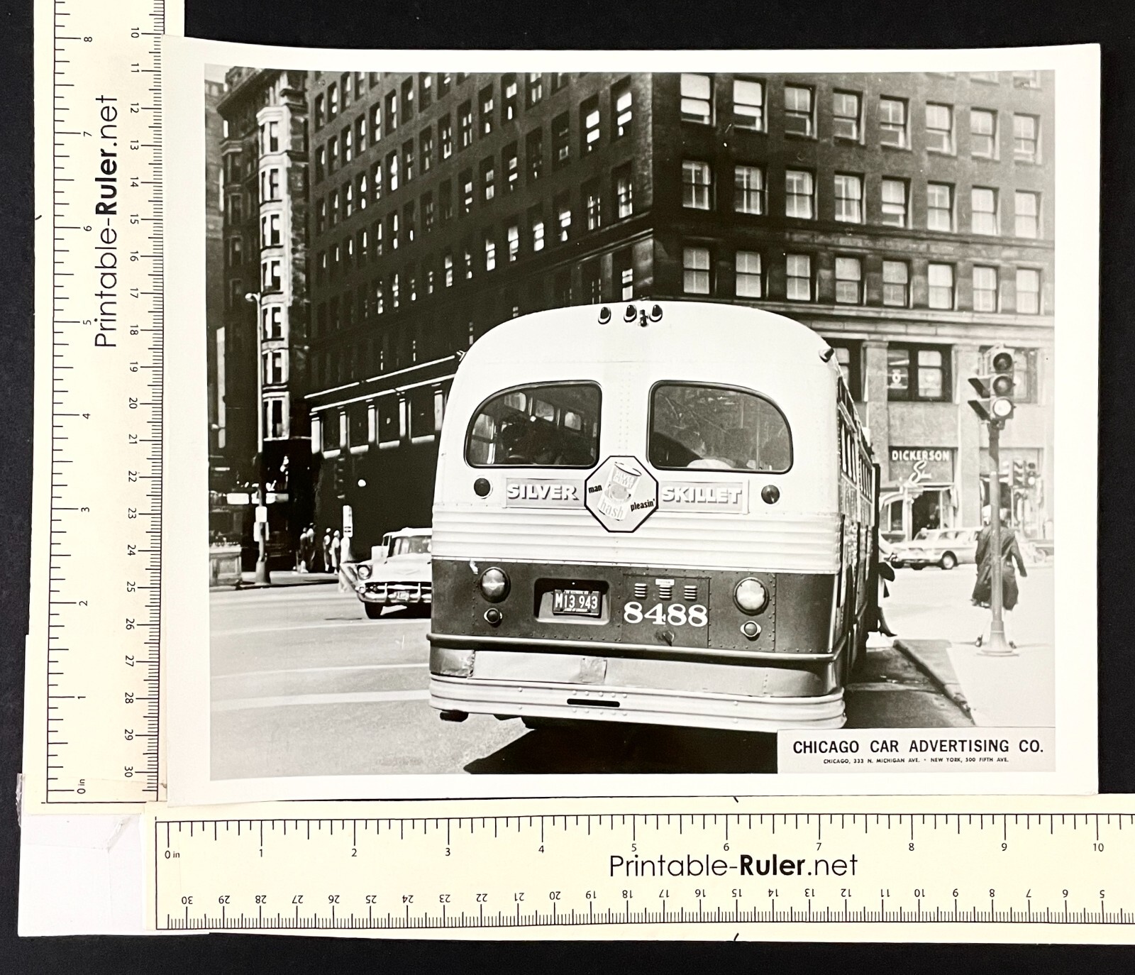 1963 Chicago Car Advertising Co Motor Coach Bus Silver Skillet Hash VTG Photo IL thumbnail 3