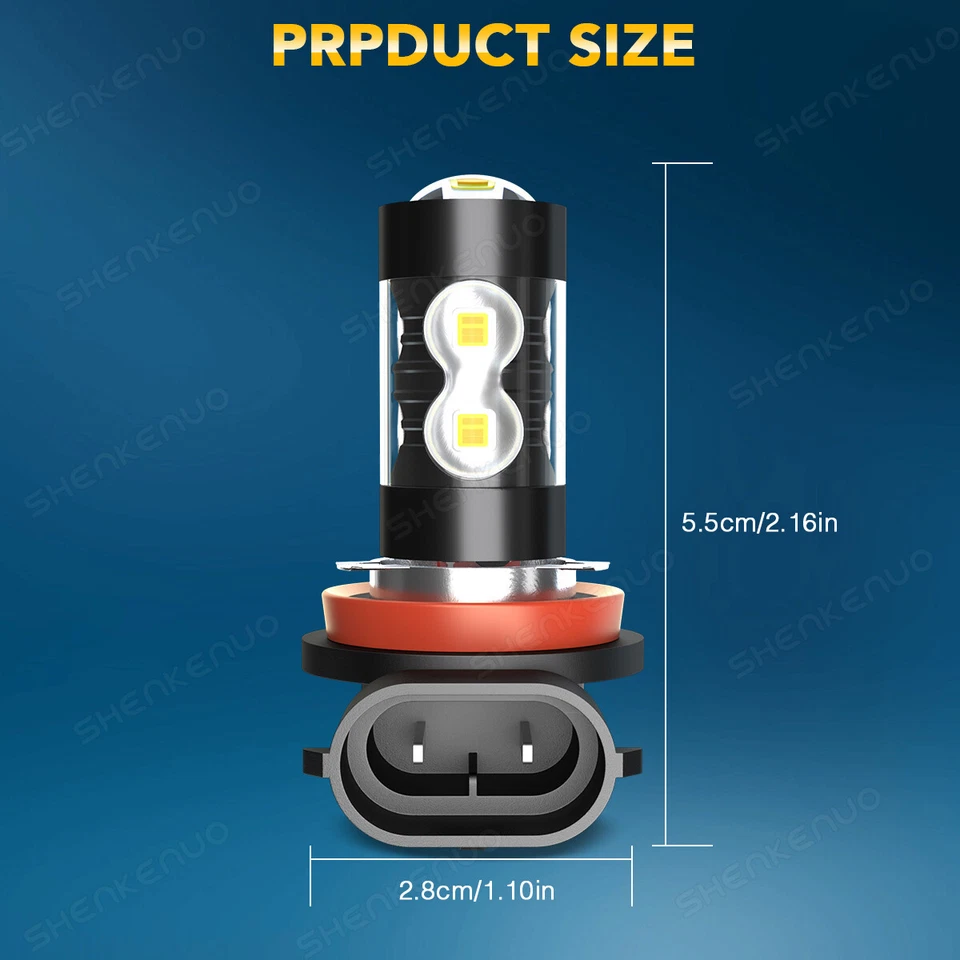 For 2013 2014 2015 Nissan Altima Combo LED Headlight Hi/Low+Fog light bulbs Kit - Image 3 of 4