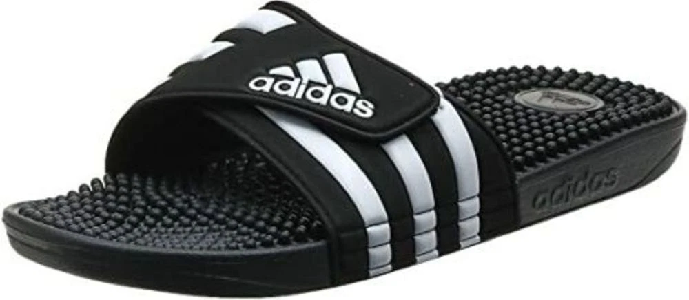 Sandalo unisex adulti Adidas Adissage Slides F35580 nero bianco nuovissimo