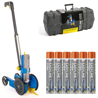 Set: 6x EASYLINE EDGE orange 750ml + Airblow APPLIKATOR Rocol Linienmarkierung