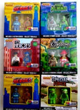 Lot-6-Build Kit Blokko ACTION Heroes Collection  Mini Figures 2/pc in each Box