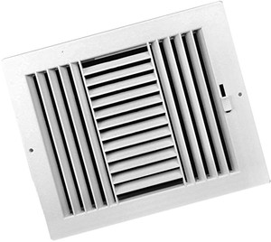 Hbw Three Way Plastic Side Wall Ceiling Register In White 10 W X