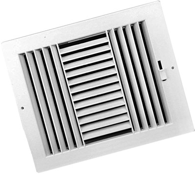 Hbw Three Way Plastic Side Wall Ceiling Register In White 10 W X