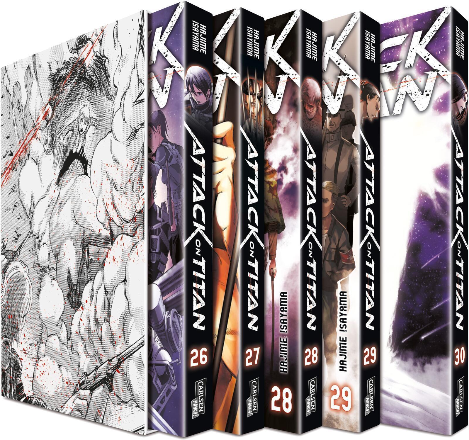 Thumbnail - Attack On Titan, Bände 26-30 Sammelschuber Mit Extra Hajime Isayama