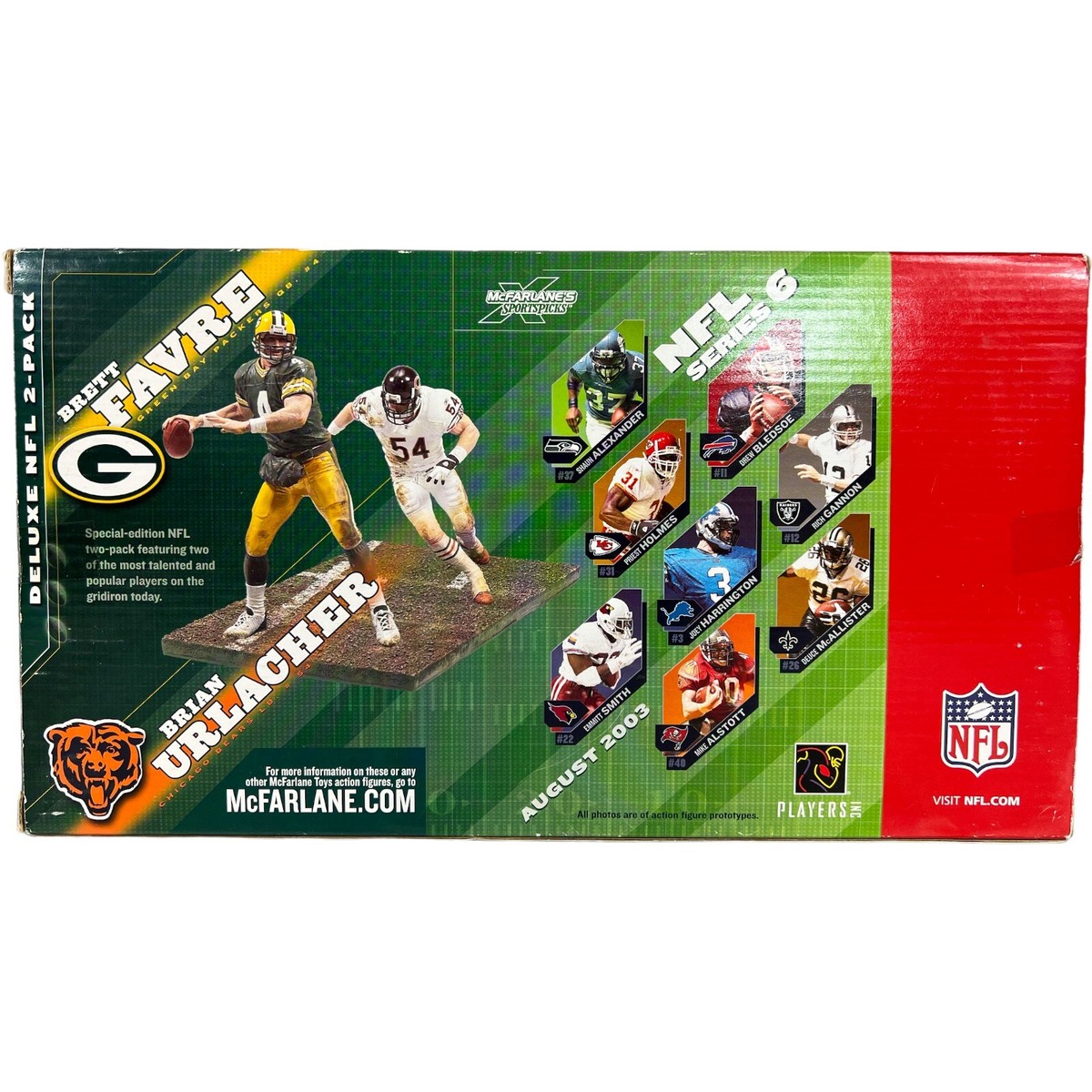 McFarlane Deluxe NFL 2-Pack Brett Favre (Packers) vs.Brian