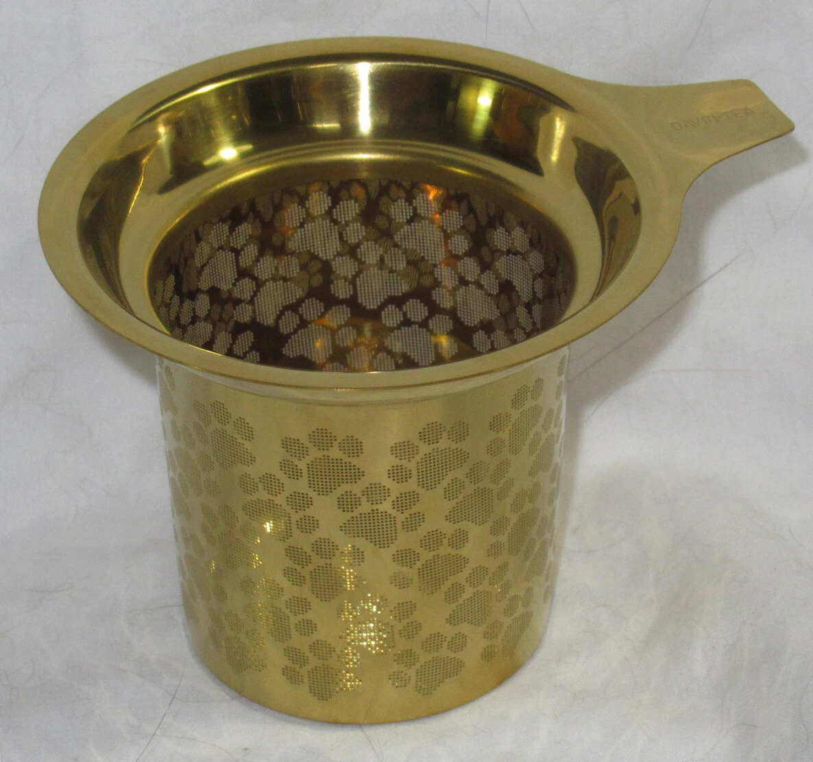 Davids Tea DARK MATTE GOLD & Pet PAW PRINTS PERFECT INFUSER stainless steel
Opens in a new window or
