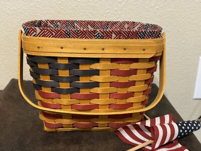1998 Vintage Longaberger 25th Anniversary Basket American Flag