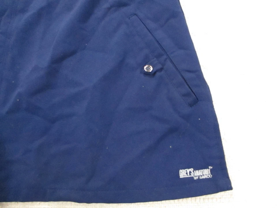 Greys Anatomy Womens Scrub Shirt Medium Blue Short Sleeve Medical Polyester - Image 4 of 4