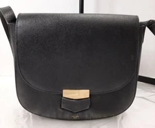 Auth CELINE Trotter Medium 179013ZMB.38NO Black Leather - Shoulder Bag