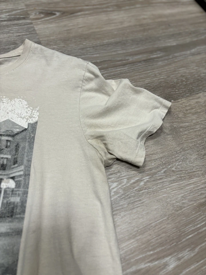 Vintage Nike Air Jordan Schoolyard Mens Size Medium M Tan T Shirt READ MJ Bulls - Image 4 of 4