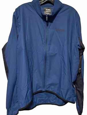 Oakley Elements Packable Jacket Mens Sz XL Blue Water Repellant Lightweight NWT