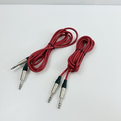 Visiosound High Performance Audiokabel 6,35mm 1/4 Zoll Klinke 2x3m rot Paar
