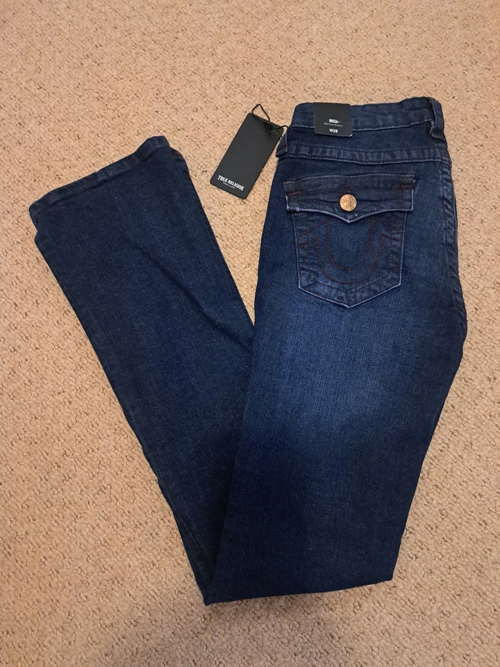 True Religion Womens Bootcut Jeans Becca Mid Rise Waist Flap W26 L30 NEW & TAGS - Image 2 of 4