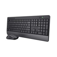 Trust Trezo Komfortables Set Aus Kabelloser Tastatur Und Maus - Schwarz Ch