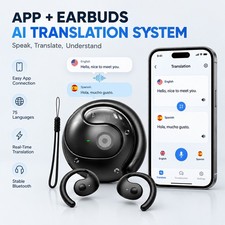 Bluetooth Translator Earbuds 75 Language Real Time Two-Way Ai Smart Translation