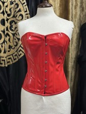 Corset Heavy Duty Steel Boned Waist Training PVC Long Torso Overbust Corset US