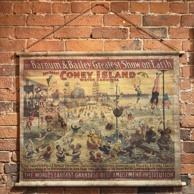 Vintage Stil Zirkus Wandbehang - große rustikale Wandfunktion - Leinwandbild
