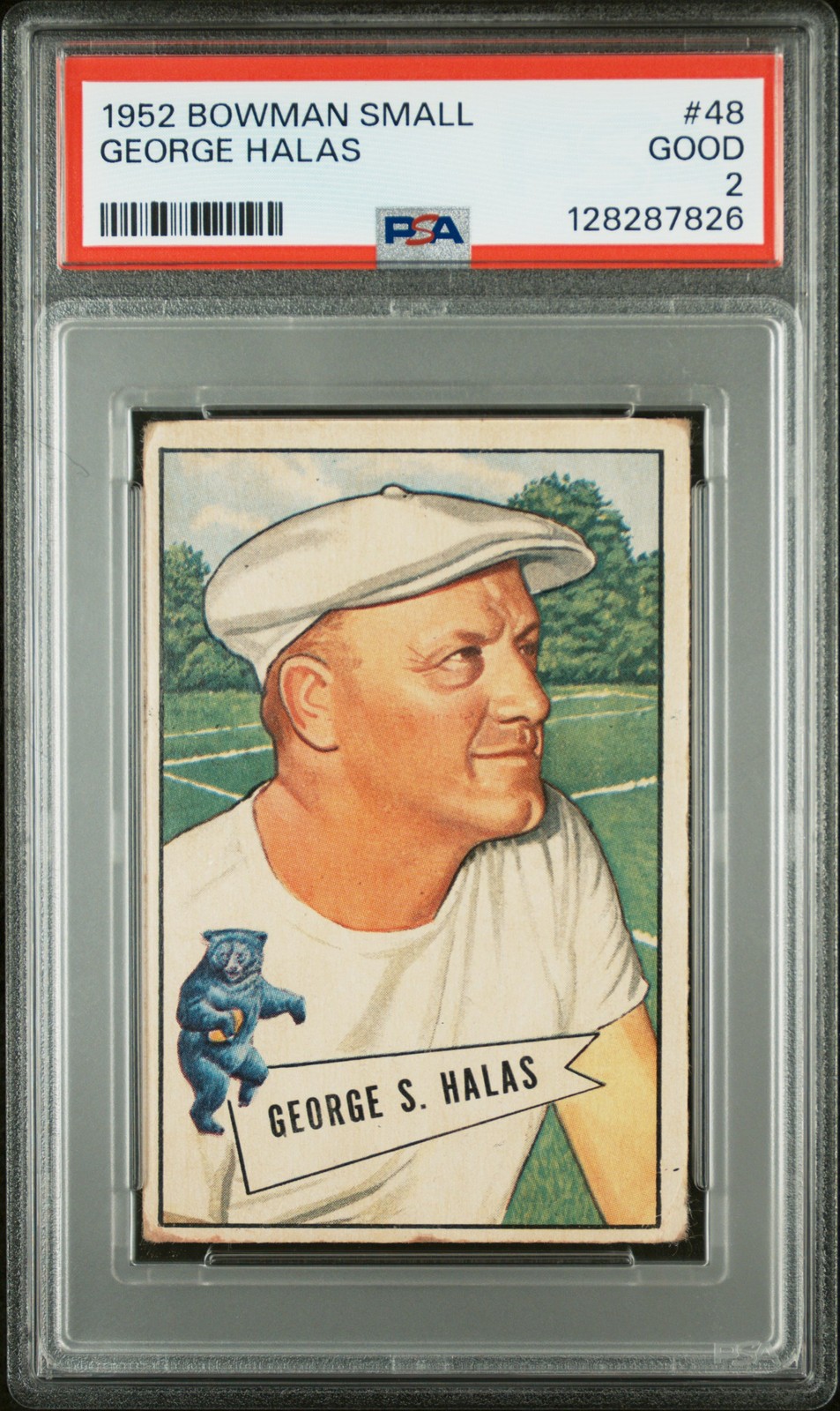 1952 BOWMAN SMALL #48 GEORGE HALAS PSA 2
