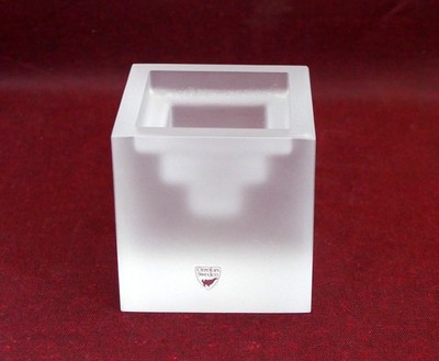 Orrefors Manhattan - Kerzenhalter - Objekt - Deko / Glas matt / 8 x 8 x 8 cm
