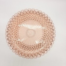 Anchor Hocking Pink Waterford Waffle 14" Sandwich Plate Platter Depression Glass