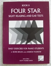 FOUR STAR SIGHT READING AND EAR TESTS: BOOK 8 *Excellent Condition*