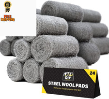 0000 Steel Wool for Mice Control - 24 Pack Fine Grade Stainless Wool...