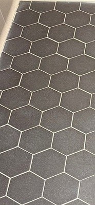 Hexalith Anthracite Hexagon Tile   4  x 5    ½  Thick   Commercial / Lab Grade  