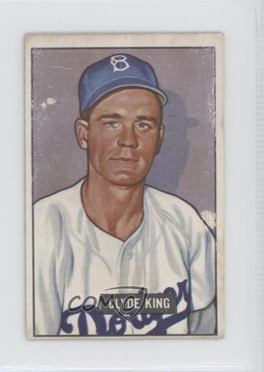 1951 Bowman Clyde King #299 Rookie RC 3d5