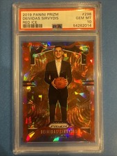 2019-20 Panini Prizm #298 Deividas Sirvydis Prizms Red Ice PSA 10