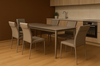 ESF Aurora Dining Room set 6 Chairs, Available in two colors. Total of 7 pieces