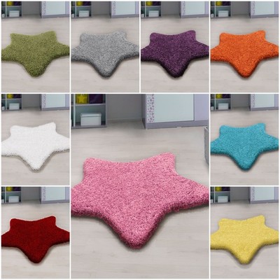 Shaggy Star/ Stern Teppich Hochflor 50 mm Carpet in Ver. Farben und Größen NEU